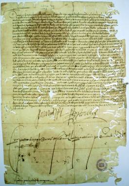 1522 Febrero 13. Carta real de Carlos I perdonando a los comuneros de Cartagena.