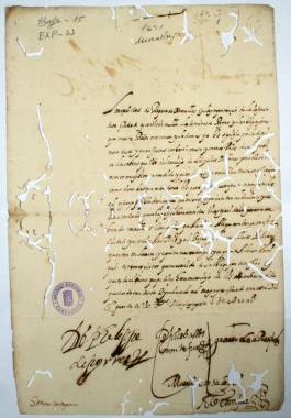 1621. Respuesta del Concejo de Murcia a carta del de Cartagena, expresando su interés por la reparación de las murallas de esta última ciudad.