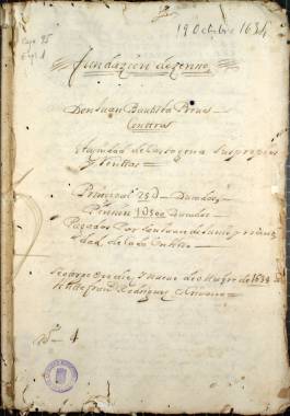 1638. Copias de escrituras de censo sobre los propios y rentas de la ciudad por Juan Bautista Prevé para la conducción de las aguas de los ríos Castril y Guardal.