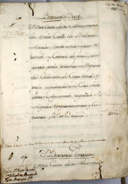 1756. Padrón de vecinos de Cartagena que poseen bienes raíces efectuado por orden del Marqués de la Ensenada.