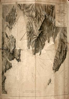 1881. Plano del Puerto y Arsenal de Cartagena, con la ensenada de Escombreras y las Algamecas. 