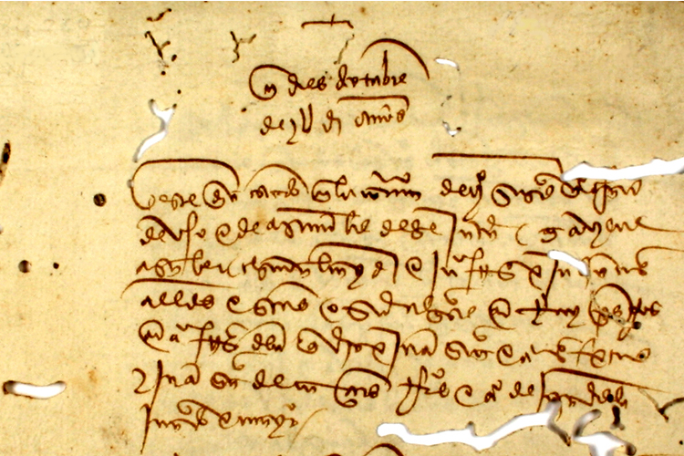 Primera acta capitular conservada (1501)