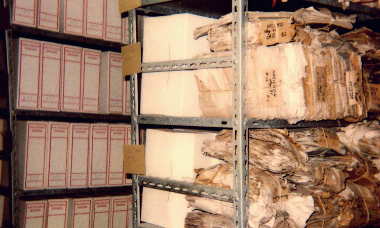 Antiguo depósito de documentos del Palacio Consistorial (ca. 1990)